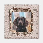 Aimant Mémorial Brown pour animaux de compagnie pour chie (Devant)