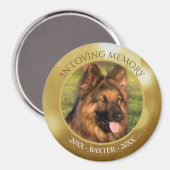 Aimant Mémorial dans l'amour MÉMOIRE Nom de la photo Date (Recto/Verso)