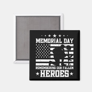 Aimant Memorial Day Design Vintage Veterans Day USA Flag
