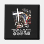 Aimant Memorial Day Nous n'oublierons jamais les amoureux (Devant)