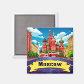 Aimant 🧲 Mémorial de l'explorateur de Moscou Russie (Recto/Verso)