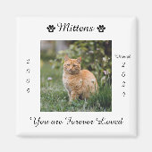 Aimant Mémorial de souvenir de chat de compagnie (Devant)