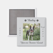 Aimant Mémorial de souvenir de chien de compagnie (Recto/Verso)