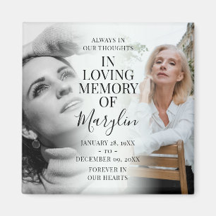 Aimant Mémorial élégant avant et après conservation de ph