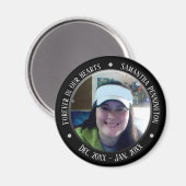 Aimant Memorial Forever dans nos coeurs Photo (Recto/Verso)