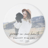 Aimant Memorial Keeps | Pour toujours dans nos coeurs Pho (Devant)