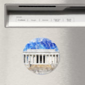 Aimant Mémorial Lincoln façade en aquarelle (In Situ (Lave-vaisselle))