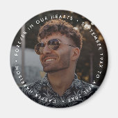 Aimant Mémorial moderne | Funeral Keepsaké Tribute Photo (Devant)