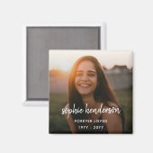 Aimant Mémorial moderne | Hommage funéraire pour toujours (Recto/Verso)