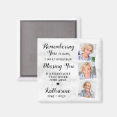 Aimant Mémorial moderne souvenir Custom 3 Photo Favoriser (Recto/Verso)