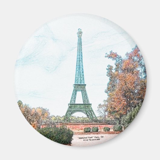 Aimant "Memorial Park" Paris, TN (Devant)