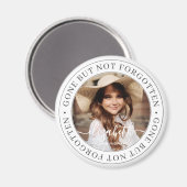 Aimant Mémorial parti mais pas oublié Élégant photo chic (Recto/Verso)