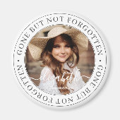 Aimant Mémorial parti mais pas oublié Élégant photo chic (Devant)