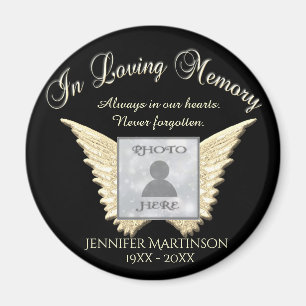 Aimant Mémorial personnalisé  Angel Wings Ajouter une p