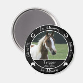 Aimant Mémorial - Perte de Cheval - Photo personnalisée / (Recto/Verso)