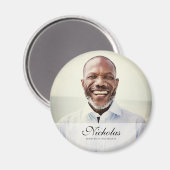 Aimant Mémorial photo classique et simple (Recto/Verso)