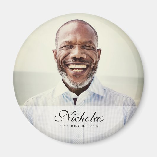 Aimant Mémorial photo classique et simple (Devant)