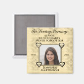 Aimant Mémorial photo en mémoire d'amour (Recto/Verso)