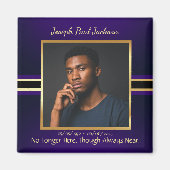 Aimant Mémorial photo en or violet (Devant)