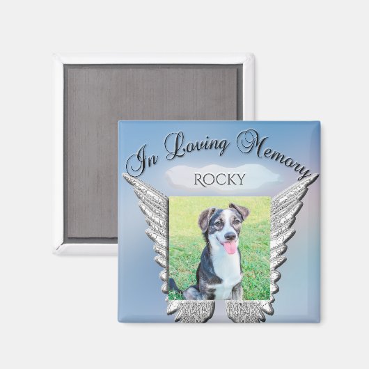 Aimant Mémorial pour animaux (Recto/Verso)