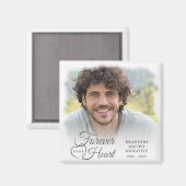 Aimant Mémorial pour toujours dans mon coeur Photo Keepsa (Recto/Verso)