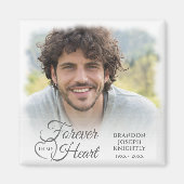 Aimant Mémorial pour toujours dans mon coeur Photo Keepsa (Devant)