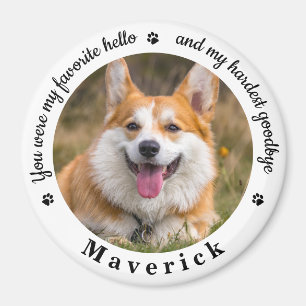 Aimant Mémorial préféré de chien de compagnie d'adieu le