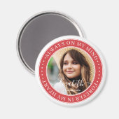 Aimant Mémorial toujours dans mon esprit photo élégante (Recto/Verso)