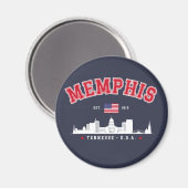 Aimant Memphis Skyline – Est. 1819 Southern Pride" (Recto/Verso)