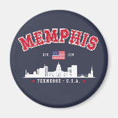 Aimant Memphis Skyline – Est. 1819 Southern Pride" (Devant)
