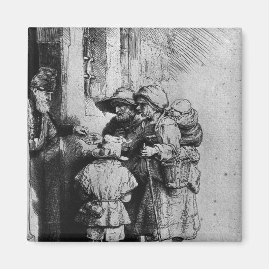 Aimant Mendiants à la porte d'une maison, 1648 (Devant)