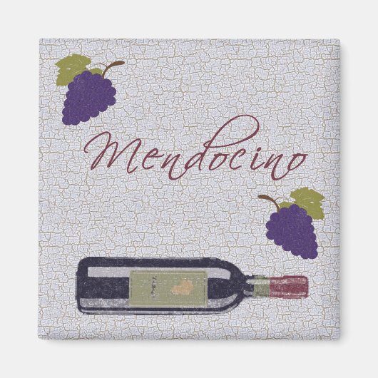 Aimant Mendocino Vintage Wine (Devant)