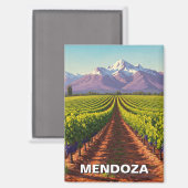 Aimant Mendoza Argentine Travel (Recto/Verso)