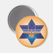 Aimant Menorah Dogs_Happy Hanoukka_Star de David (Recto/Verso)