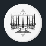 Aimant Menorah et étoile<br><div class="desc">Illustrations originales par Thedustyphoenix.</div>