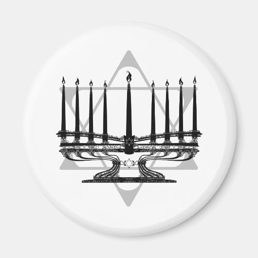 Aimant Menorah et étoile (Devant)