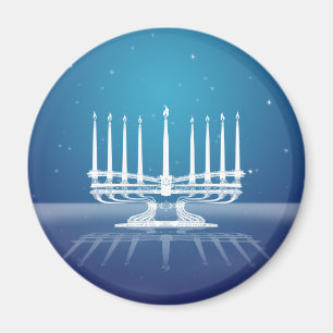Aimant Menorah illuminé par les étoiles II