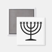 Aimant Menorah juive (symbole du judaïsme) (Recto/Verso)