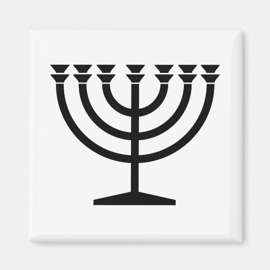 Aimant Menorah juive (symbole du judaïsme) (Devant)