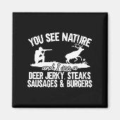 Aimant Mens Deer Hunter Vous Voyez Nature Amusant Deer Hu (Devant)