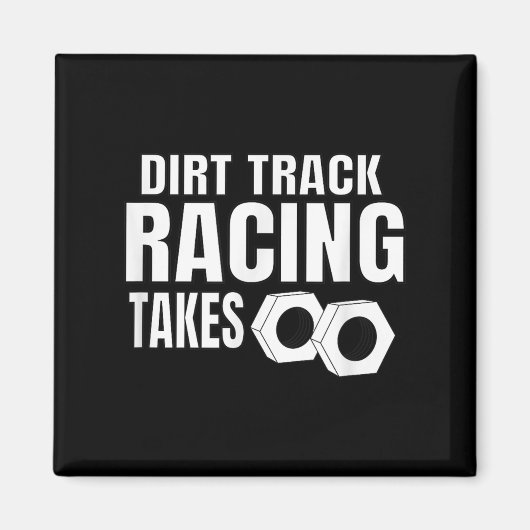 Aimant Mens Dirt Track Racing Drôle Race Citation Sprint (Devant)