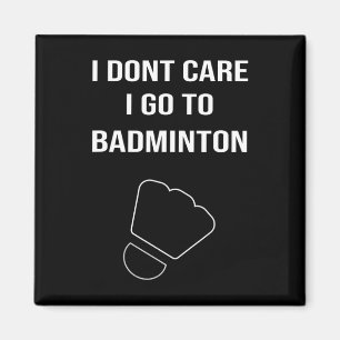 Aimant Mens Drôle Dminton Joueur de navette cadeau Dit