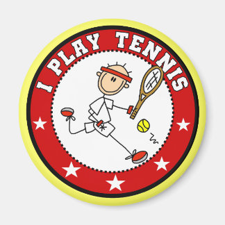 Aimant Mens I Play Tennis Tshirts et cadeaux