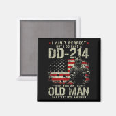 Aimant Mens Je ne suis pas parfait J'ai un vétéran DD-214 (Recto/Verso)