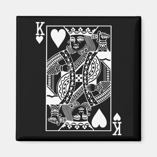 Aimant Mens Le Roi Original Des Cœurs Clic (Devant)