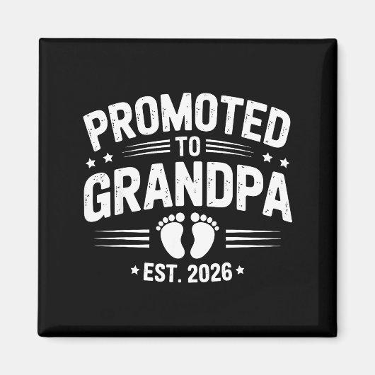 Aimant Mens Promoted To Grandpa Est 2026 New Grandpa Preg (Devant)