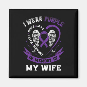 Aimant Mens Purple En Mémoire De La Femme Cancer Pancréat