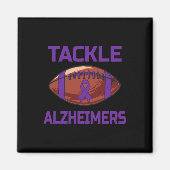 Aimant Mens Tacker Alzheimers Fight End Support Wear Purp (Devant)
