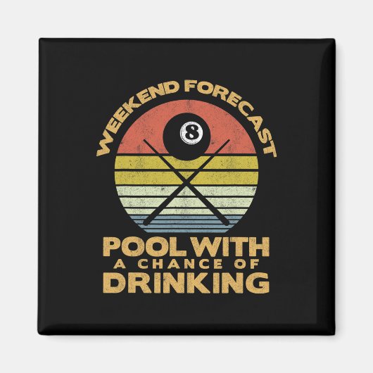 Aimant Mens Weekend - Pool De Prévisions Avec Un Changeme (Devant)