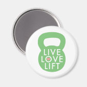Aimant Mention "Live Love Lift" (Recto/Verso)